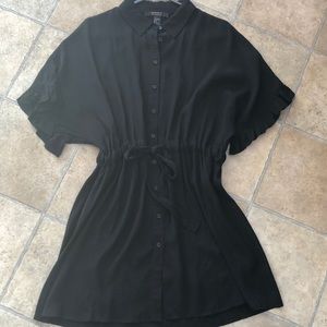 Forever 21 black button up tunic/dress